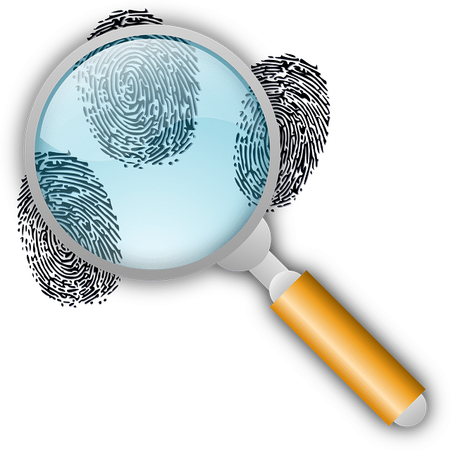 Magnifying Glass with Fingerprints