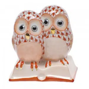 Herend Pair of Owls on Book