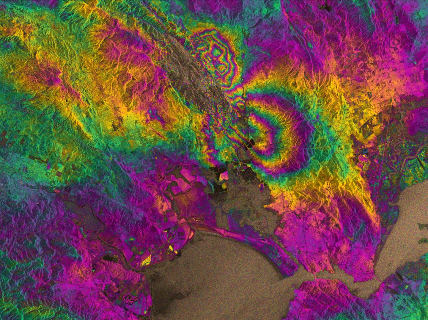 earthquake-satellite-image
